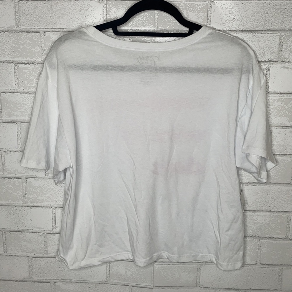 NWT Weekends, Wine & Dogs Cropped Tee Shirt - Picture 4 of 9